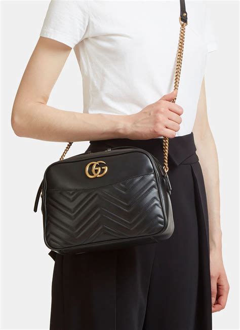 gucci black matelasse marmont small|Gucci Marmont matelasseé small shoulder.